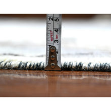 Load image into Gallery viewer, 7&#39;4&quot;x9&#39;9&quot; Alabaster White, Worn Down, Pure Wool, Hand Knotted, Vintage Persian Kerman, Erased Design, Cleaned with Sides and Edges Professionally Secured, Oriental Rug FWR513180