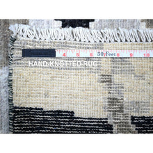 Load image into Gallery viewer, 7&#39;4&quot;x9&#39;6&quot; Ivory, Natural Dyes Velvety Wool, Hand Knotted Beni Ourain Moroccan Berber Design, Oriental Rug FWR440952