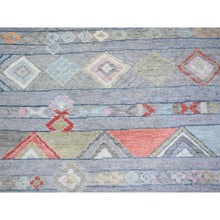 Load image into Gallery viewer, 8&#39;2&quot;x9&#39;8&quot; Cadet Gray, Vegetable Dyes Soft Wool, Hand Knotted Beni Ourain Moroccan Berber Design, Oriental Rug FWR441162