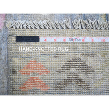 Load image into Gallery viewer, 8&#39;2&quot;x9&#39;8&quot; Cadet Gray, Vegetable Dyes Soft Wool, Hand Knotted Beni Ourain Moroccan Berber Design, Oriental Rug FWR441162