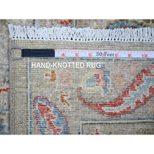 Load image into Gallery viewer, 6&#39;x9&#39;2&quot; Tan Color, Natural Dyes Extra Soft Wool, Hand Knotted Finer Peshawar With Uzbek Suzani Design, Densely Woven, Oriental Rug FWR441288