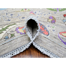 Load image into Gallery viewer, 10&#39;2&quot;x13&#39;10&quot; Tan Color, Finer Peshawar With Uzbek Suzani Design, Densely Woven Natural Dyes, Natural Wool Hand Knotted, Oriental Rug FWR441300