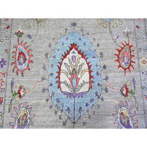 10'2"x13'10" Tan Color, Finer Peshawar With Uzbek Suzani Design, Densely Woven Natural Dyes, Natural Wool Hand Knotted, Oriental Rug FWR441300