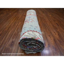 Load image into Gallery viewer, 10&#39;2&quot;x13&#39;10&quot; Tan Color, Finer Peshawar With Uzbek Suzani Design, Densely Woven Natural Dyes, Natural Wool Hand Knotted, Oriental Rug FWR441300