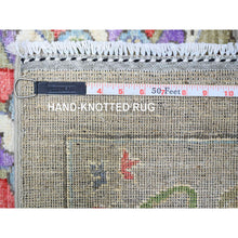 Load image into Gallery viewer, 10&#39;2&quot;x13&#39;10&quot; Tan Color, Finer Peshawar With Uzbek Suzani Design, Densely Woven Natural Dyes, Natural Wool Hand Knotted, Oriental Rug FWR441300