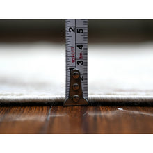 Load image into Gallery viewer, 3&#39;10&quot;x9&#39;8&quot; Pastel Colors, Pure Wool Hand Knotted, Afghan Angora Oushak With Large Motifs Natural Dyes, Wide Runner Oriental Rug FWR441510