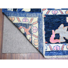 Load image into Gallery viewer, 10&#39;x13&#39;9&quot; Sapphire Blue, 100% Wool Hand Knotted, Afghan Angora Oushak With Pop Of Colors Natural Dyes, Oriental Rug FWR441576
