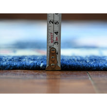 Load image into Gallery viewer, 10&#39;x13&#39;9&quot; Sapphire Blue, 100% Wool Hand Knotted, Afghan Angora Oushak With Pop Of Colors Natural Dyes, Oriental Rug FWR441576