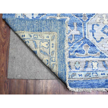 Load image into Gallery viewer, 11&#39;9&quot;x15&#39;1&quot; Steel Blue, Anatolian Village Inspired With Large Medallions Natural Dyes, Soft Wool Hand Knotted, Oversized Oriental Rug FWR441996