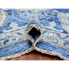 Load image into Gallery viewer, 11&#39;9&quot;x15&#39;1&quot; Steel Blue, Anatolian Village Inspired with Large Medallions Natural Dyes, Soft Wool Hand Knotted, Oversized Oriental Rug FWR441996