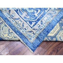 Load image into Gallery viewer, 11&#39;9&quot;x15&#39;1&quot; Steel Blue, Anatolian Village Inspired With Large Medallions Natural Dyes, Soft Wool Hand Knotted, Oversized Oriental Rug FWR441996