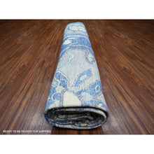 Load image into Gallery viewer, 11&#39;9&quot;x15&#39;1&quot; Steel Blue, Anatolian Village Inspired With Large Medallions Natural Dyes, Soft Wool Hand Knotted, Oversized Oriental Rug FWR441996