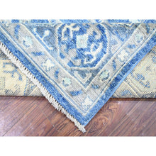Load image into Gallery viewer, 8&#39;x10&#39;1&quot; Steel Blue, Anatolian Village Inspired With Large Medallions Vegetable Dyes, Pure Wool Hand Knotted, Oriental Rug FWR442014
