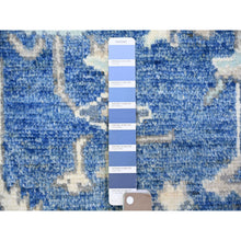 Load image into Gallery viewer, 8&#39;x10&#39;1&quot; Steel Blue, Anatolian Village Inspired With Large Medallions Vegetable Dyes, Pure Wool Hand Knotted, Oriental Rug FWR442014