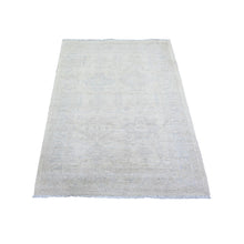 Load image into Gallery viewer, 3&#39;1&quot;x4&#39;10&quot; White Wash Peshawar with Faded Colors Natural Dyes, Extra Soft Wool Hand Knotted, Oriental Rug FWR442074