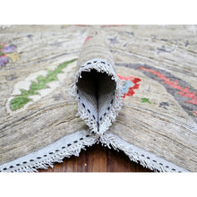 Load image into Gallery viewer, 10&#39;1&quot;x13&#39;8&quot; Tan Color, Finer Peshawar With Uzbek Suzani Design Densely Woven Natural Dyes, 100% Wool Hand Knotted, Oriental Rug FWR442080