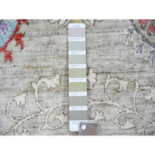 Load image into Gallery viewer, 10&#39;1&quot;x13&#39;8&quot; Tan Color, Finer Peshawar With Uzbek Suzani Design Densely Woven Natural Dyes, 100% Wool Hand Knotted, Oriental Rug FWR442080