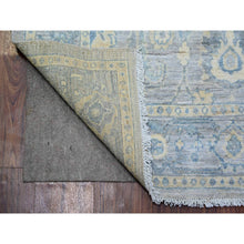 Load image into Gallery viewer, 4&#39;x10&#39; Gray, Finer Peshawar With All Over Vines Natural Dyes, Soft Wool Hand Knotted, Wide Runner Oriental Rug FWR442092