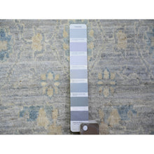 Load image into Gallery viewer, 4&#39;x10&#39; Gray, Finer Peshawar With All Over Vines Natural Dyes, Soft Wool Hand Knotted, Wide Runner Oriental Rug FWR442092