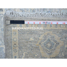 Load image into Gallery viewer, 4&#39;x10&#39; Gray, Finer Peshawar With All Over Vines Natural Dyes, Soft Wool Hand Knotted, Wide Runner Oriental Rug FWR442092