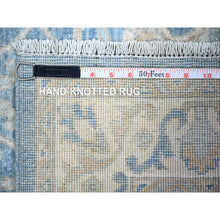 Load image into Gallery viewer, 2&#39;7&quot;x9&#39;8&quot; Beau Blue, Natural Dyes Finer Peshawar With Soft Colors, 100% Wool Hand Knotted, Runner Oriental Rug FWR442128