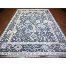 Load image into Gallery viewer, 9&#39;x11&#39;8&quot; Black Coral, Afghan Angora Oushak With All Over Pattern Natural Dyes, Soft Wool Hand Knotted, Oriental Rug FWR442188