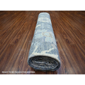 9'x11'8" Black Coral, Afghan Angora Oushak With All Over Pattern Natural Dyes, Soft Wool Hand Knotted, Oriental Rug FWR442188