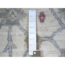 Load image into Gallery viewer, 6&#39;1&quot;x9&#39;4&quot; Ivory, Hand Knotted Afghan Angora Oushak With All Over Design, Natural Dyes Extra Soft Wool, Oriental Rug FWR442218