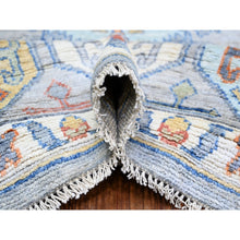 Load image into Gallery viewer, 10&#39;1&quot;x13&#39;9&quot; Cloud Gray, Anatolian Village Inspired With Large Medallion Natural Dyes, Extra Soft Wool Hand Knotted, Oriental Rug FWR442242