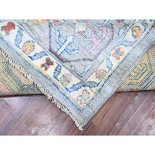 Load image into Gallery viewer, 10&#39;1&quot;x13&#39;9&quot; Cloud Gray, Anatolian Village Inspired With Large Medallion Natural Dyes, Extra Soft Wool Hand Knotted, Oriental Rug FWR442242