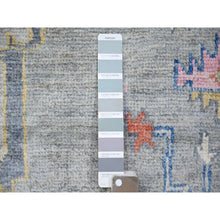 Load image into Gallery viewer, 10&#39;1&quot;x13&#39;9&quot; Cloud Gray, Anatolian Village Inspired With Large Medallion Natural Dyes, Extra Soft Wool Hand Knotted, Oriental Rug FWR442242