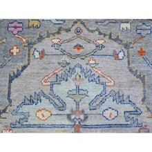 Load image into Gallery viewer, 10&#39;1&quot;x13&#39;9&quot; Cloud Gray, Anatolian Village Inspired With Large Medallion Natural Dyes, Extra Soft Wool Hand Knotted, Oriental Rug FWR442242