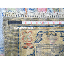 Load image into Gallery viewer, 10&#39;1&quot;x13&#39;9&quot; Cloud Gray, Anatolian Village Inspired With Large Medallion Natural Dyes, Extra Soft Wool Hand Knotted, Oriental Rug FWR442242