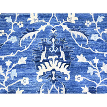 Load image into Gallery viewer, 11&#39;8&quot;x14&#39;4&quot; Sapphire Blue, 100% Wool Hand Knotted, Natural Dyes Finer Peshawar With Pop Of Colors, Oversized Oriental Rug FWR442296