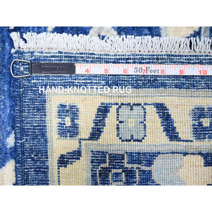 11'8"x14'4" Sapphire Blue, 100% Wool Hand Knotted, Natural Dyes Finer Peshawar With Pop Of Colors, Oversized Oriental Rug FWR442296