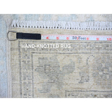 Load image into Gallery viewer, 2&#39;8&quot;x20&#39;5&quot; White Wash Peshawar With Large Medallions Natural Dyes, Pure Wool Hand Knotted, Xl Runner Oriental Rug FWR442374