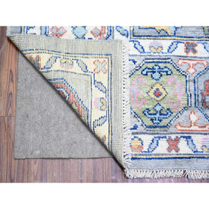 8'3"x9'9" Cloud Gray, Anatolian Village Inspired With Large Medallion Natural Dyes, Soft Wool Hand Knotted, Oriental Rug FWR442404