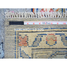 Load image into Gallery viewer, 8&#39;3&quot;x9&#39;9&quot; Cloud Gray, Anatolian Village Inspired With Large Medallion Natural Dyes, Soft Wool Hand Knotted, Oriental Rug FWR442404