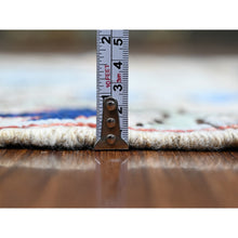 Load image into Gallery viewer, 2&#39;10&quot;x9&#39;7&quot; Tan Color, Anatolian Village Inspired With Large Design Elements And Bird Figurines Vegetable Dyes, Extra Soft  Wool Hand Knotted Oriental Runner Rug FWR442410