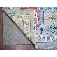 Load image into Gallery viewer, 10&#39;3&quot;x13&#39;7&quot; Cloud Gray, Anatolian Village Inspired With Large Medallion Vegetable Dyes, Pure Wool Hand Knotted, Oriental Rug FWR442422