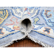 Load image into Gallery viewer, 10&#39;3&quot;x13&#39;7&quot; Cloud Gray, Anatolian Village Inspired With Large Medallion Vegetable Dyes, Pure Wool Hand Knotted, Oriental Rug FWR442422
