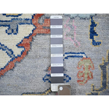 Load image into Gallery viewer, 10&#39;3&quot;x13&#39;7&quot; Cloud Gray, Anatolian Village Inspired With Large Medallion Vegetable Dyes, Pure Wool Hand Knotted, Oriental Rug FWR442422