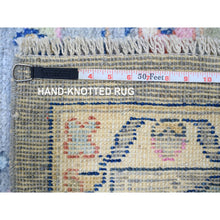 Load image into Gallery viewer, 10&#39;3&quot;x13&#39;7&quot; Cloud Gray, Anatolian Village Inspired With Large Medallion Vegetable Dyes, Pure Wool Hand Knotted, Oriental Rug FWR442422