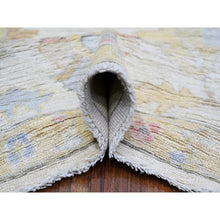 Load image into Gallery viewer, 8&#39;x9&#39;9&quot; Ivory, Afghan Angora Oushak With Colorful Motifs Natural Dyes, 100% Wool Hand Knotted, Oriental Rug FWR442584