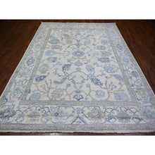Load image into Gallery viewer, 8&#39;x9&#39;10&quot; Ivory, Afghan Angora Oushak With Soft Color, Natural Dyes, 100% Wool, Hand Knotted, Oriental Rug FWR442680