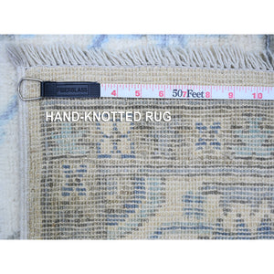 8'x9'10" Ivory, Afghan Angora Oushak With Soft Color, Natural Dyes, 100% Wool, Hand Knotted, Oriental Rug FWR442680