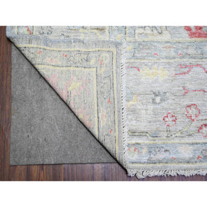 8'3"x9'8" Silver Gray, Natural Dyes Afghan Angora Oushak With Soft Colors, Extra Soft Wool Hand Knotted, Oriental Rug FWR442794