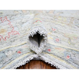 8'3"x9'8" Silver Gray, Natural Dyes Afghan Angora Oushak With Soft Colors, Extra Soft Wool Hand Knotted, Oriental Rug FWR442794