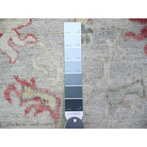 8'3"x9'8" Silver Gray, Natural Dyes Afghan Angora Oushak With Soft Colors, Extra Soft Wool Hand Knotted, Oriental Rug FWR442794