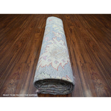 Load image into Gallery viewer, 8&#39;3&quot;x9&#39;8&quot; Silver Gray, Natural Dyes Afghan Angora Oushak With Soft Colors, Extra Soft Wool Hand Knotted, Oriental Rug FWR442794